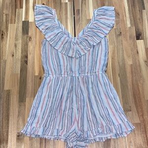 American Eagle striped romper